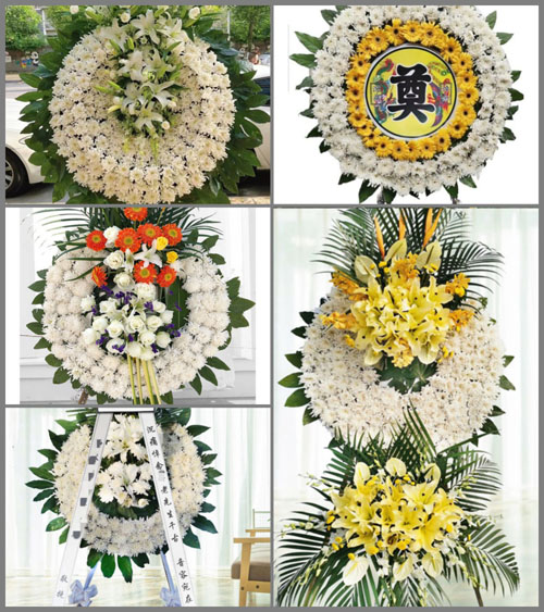 安徽六安市霍山县磨子潭镇白水畈村花圈速递